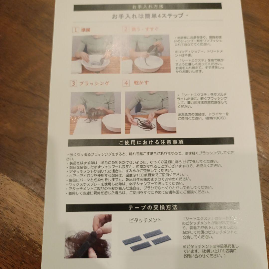 シートエクステ ショート ライトブラウン 1枚