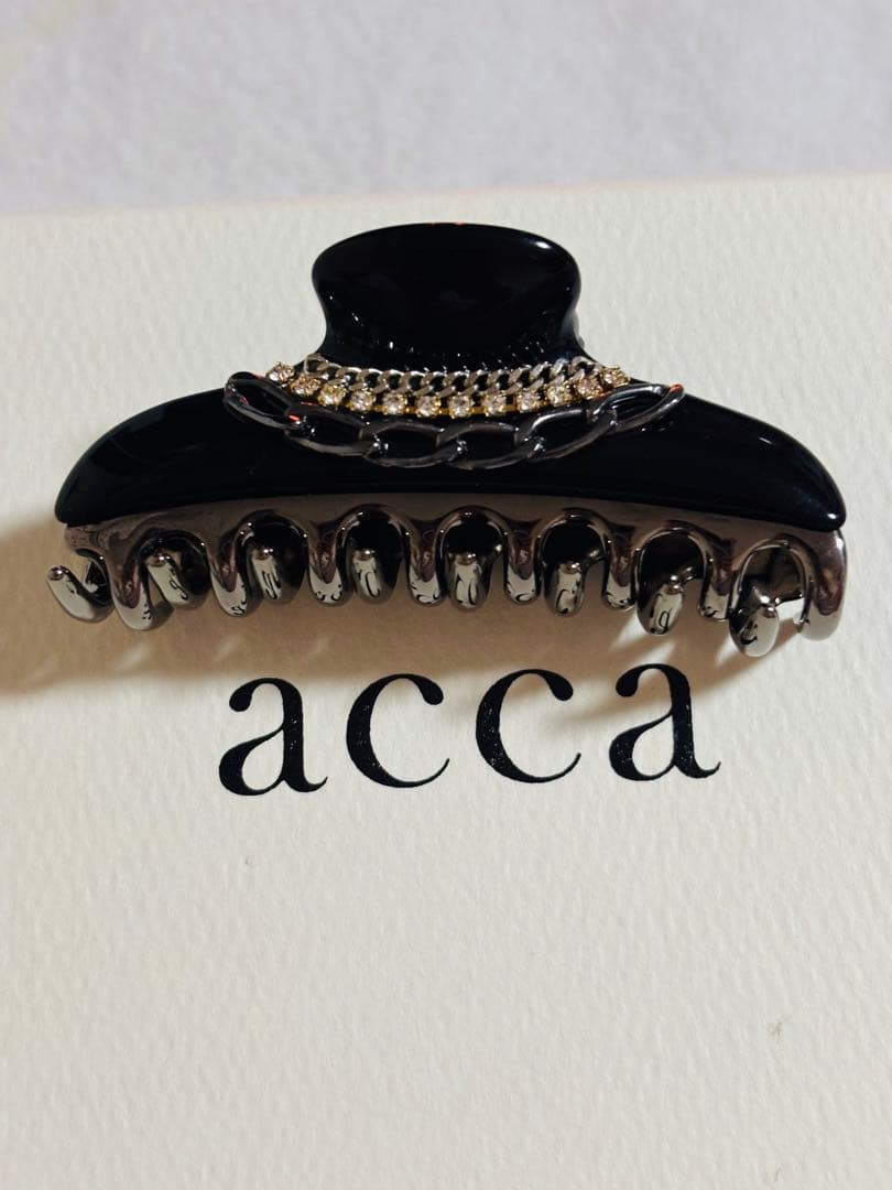 【レア/極美品】アッカaccaクリップ　ピン　チェーン　黒　コラーナ