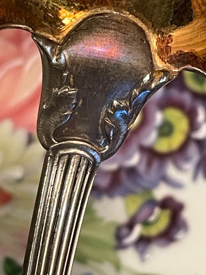 アンティーククリストフル サービング　スプーン&フォーク　 ヴェルメイユ