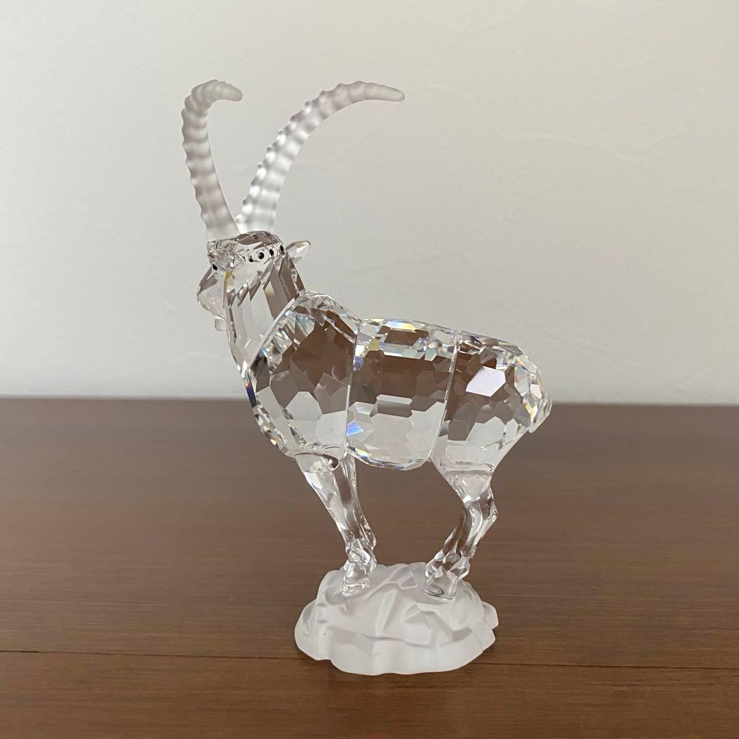 SWAROVSKI スワロフスキー クリスタル 山やぎ ヤギ 置物
