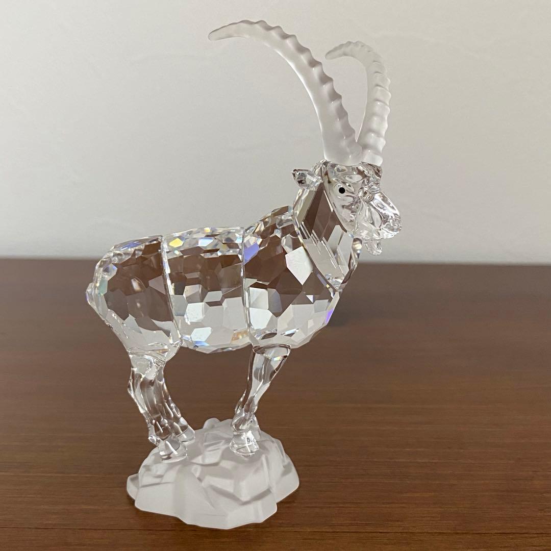 SWAROVSKI スワロフスキー クリスタル 山やぎ ヤギ 置物
