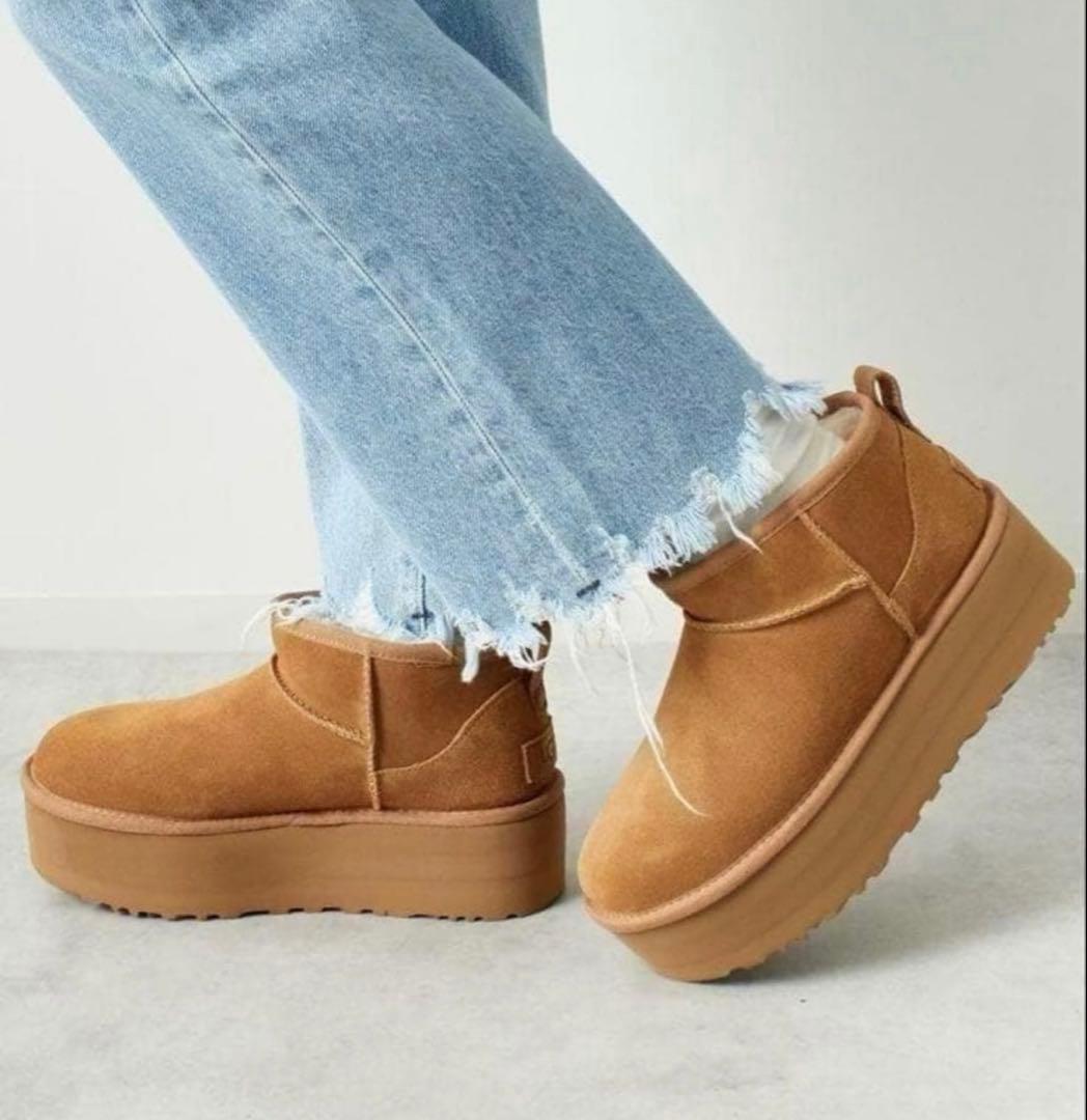 未使用 UGG クラシック ウルトラ ミニ プラットフォーム 厚底 23cm