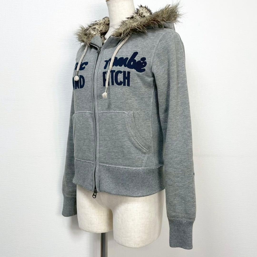 y2k❤️ Abercrombie & Fitch ファー ダブルジップパーカー