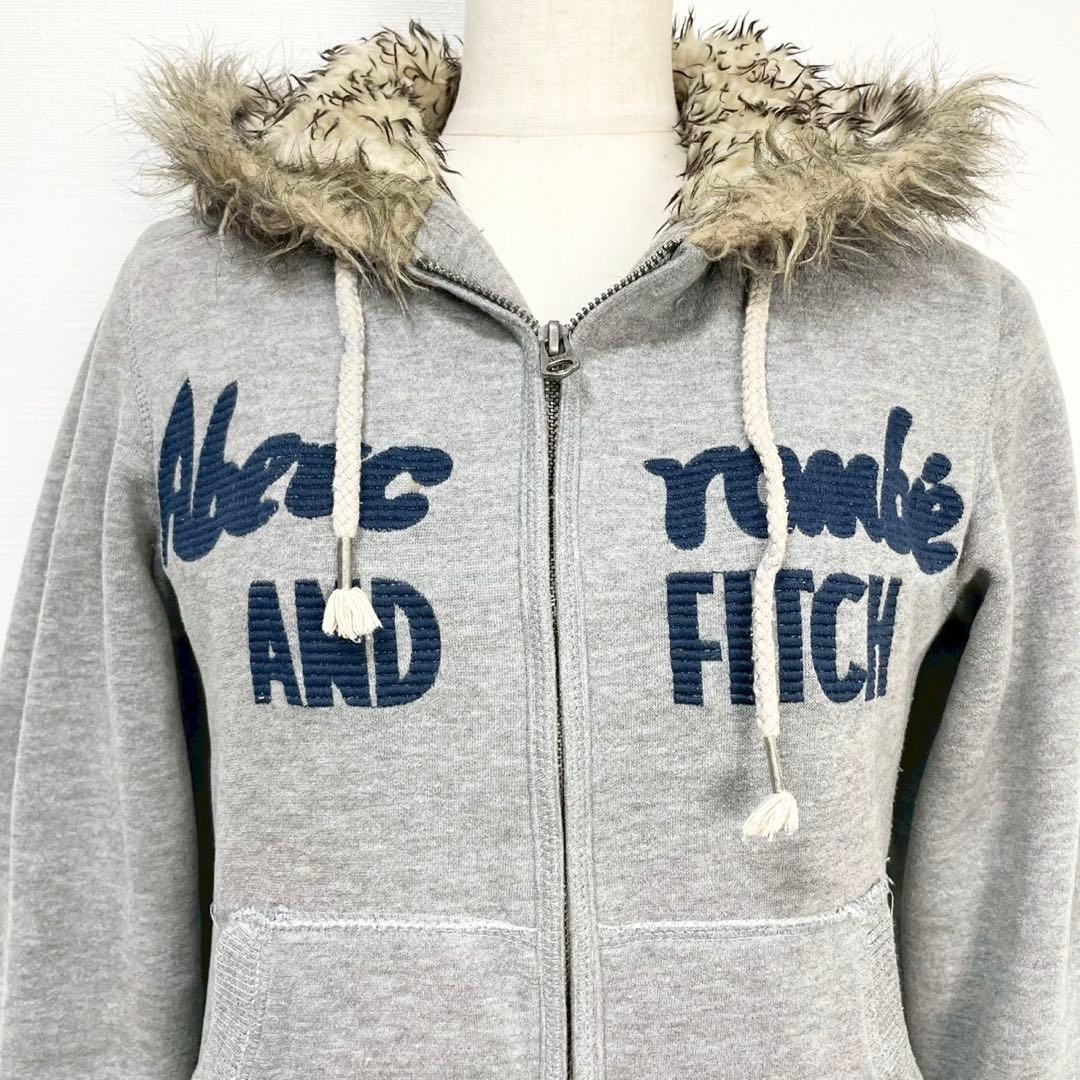 y2k❤️ Abercrombie & Fitch ファー ダブルジップパーカー