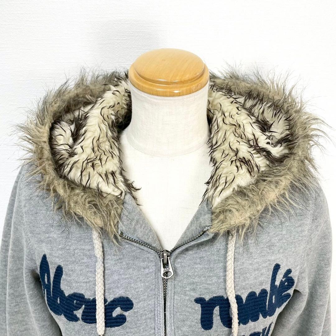 y2k❤️ Abercrombie & Fitch ファー ダブルジップパーカー