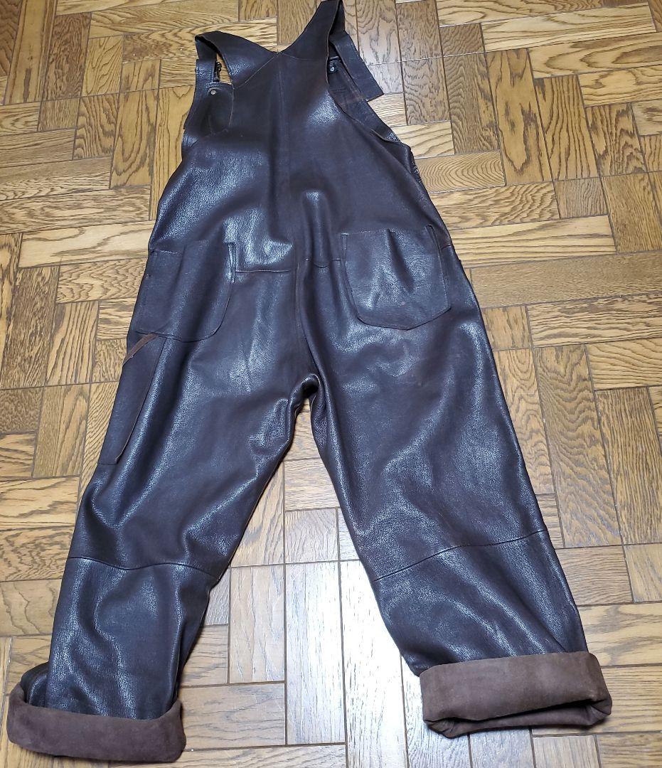 90年代レザーオーバーオール