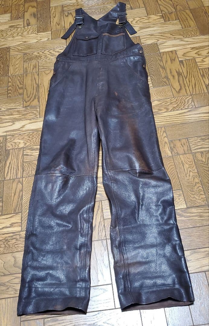 90年代レザーオーバーオール