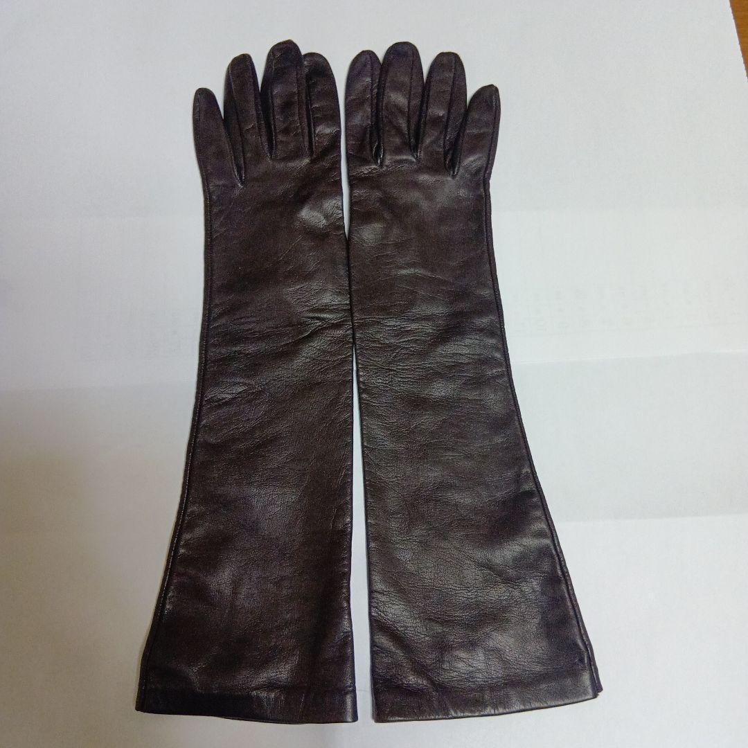 セルモネータ　SERMONETA 皮手袋　ロンググローブ　裏地シルク　サイズ ７