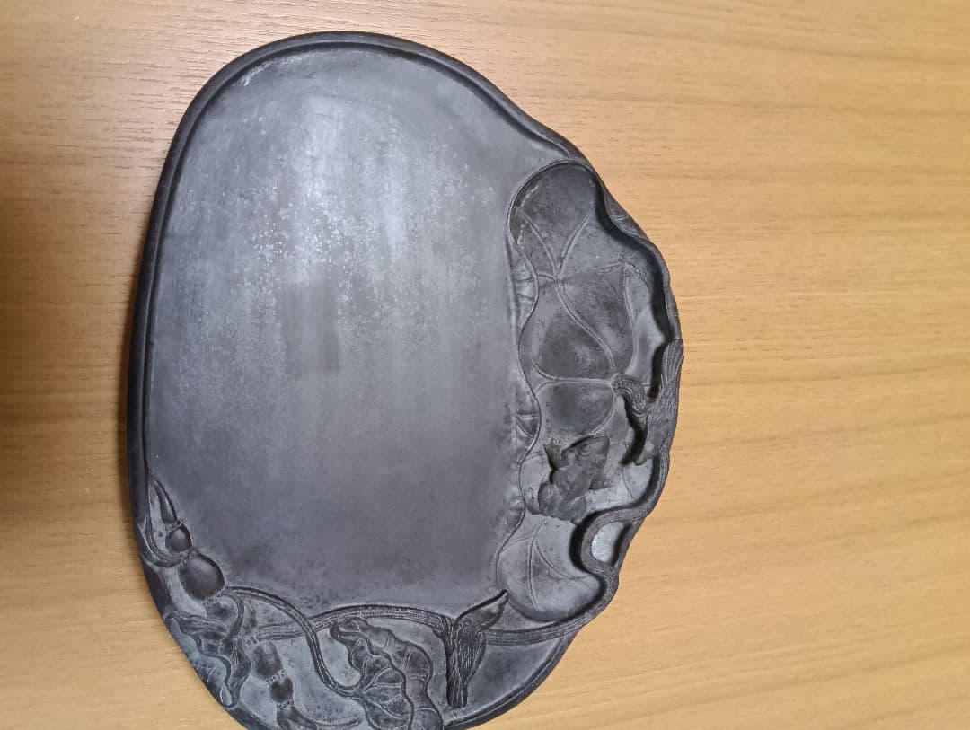 中国　硯　大型硯　木製ケース付き　未使用品