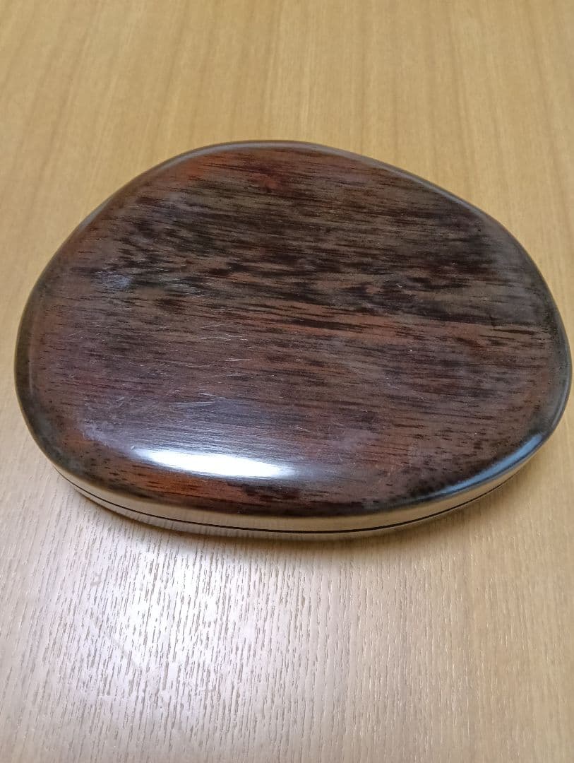 中国　硯　大型硯　木製ケース付き　未使用品