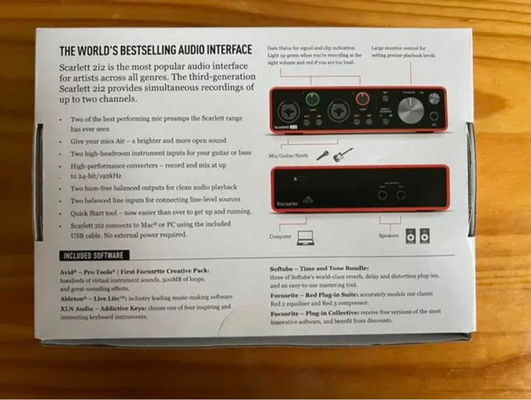 オーディオインターフェイス　Scarlett 2i2(gen3)