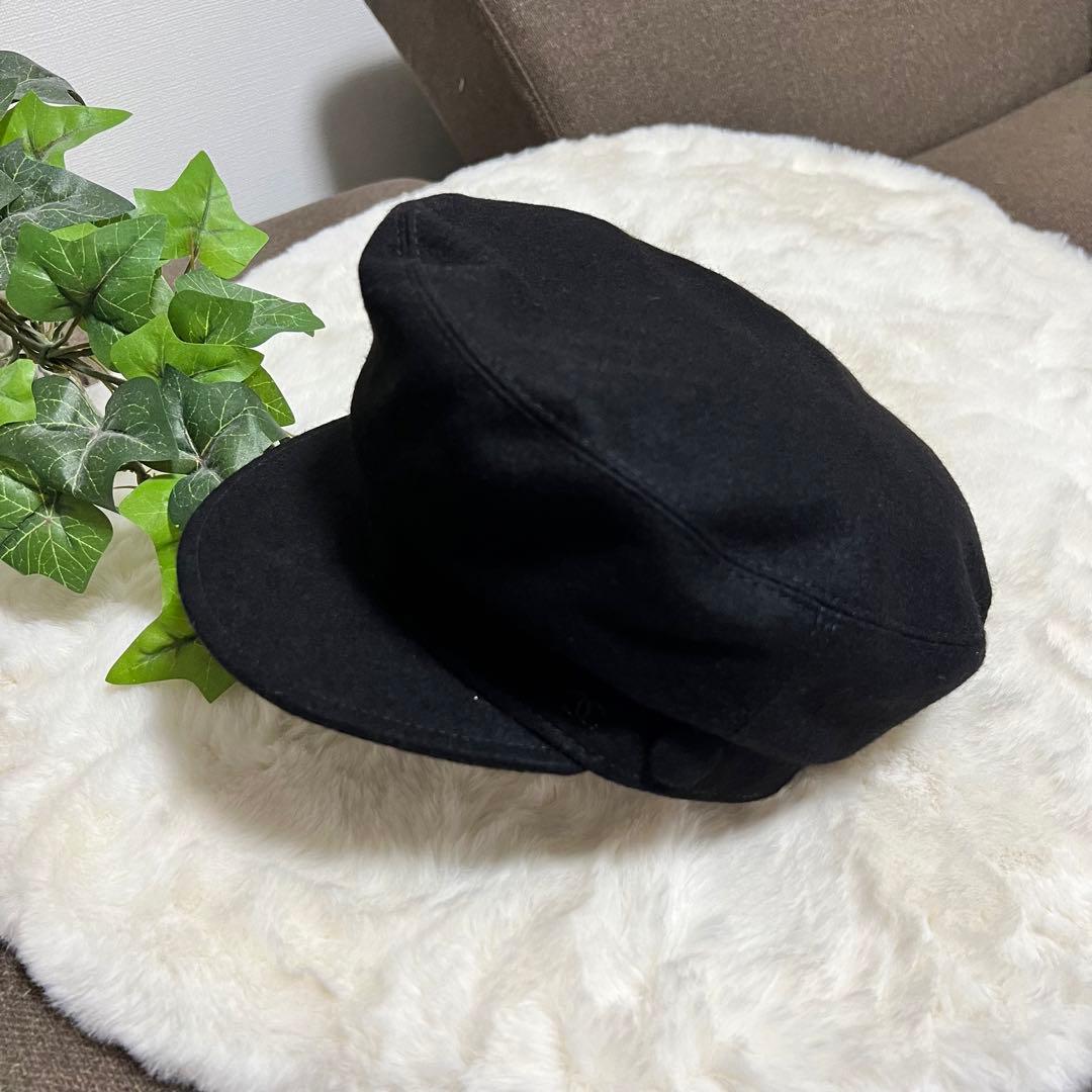 花*様 シャネル 黒 キャスケット