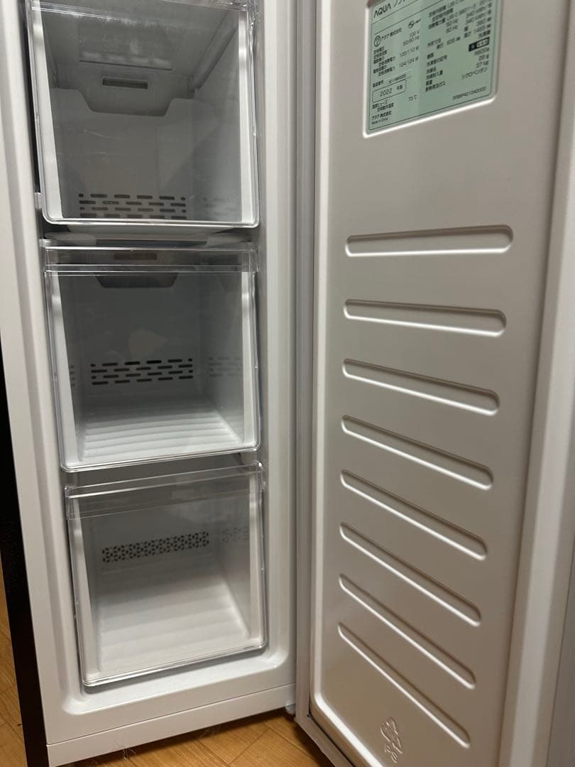 2022年製 アクア 前開き スリム 冷凍庫 AQF-SF11M 105L