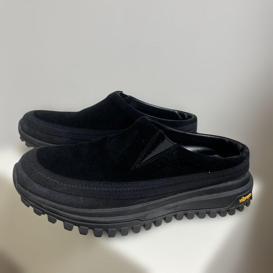 todayful トゥデイフルビブラムソール　レザーサボ　ブラック