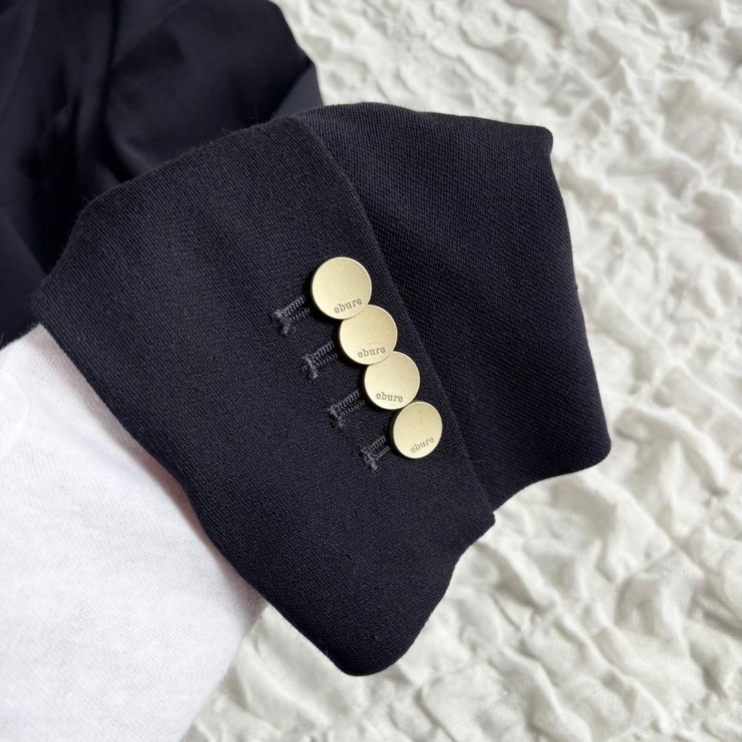 【美品 エブール ライトドライウール 6釦ダブルジャケット 近年モデル 金ボタン