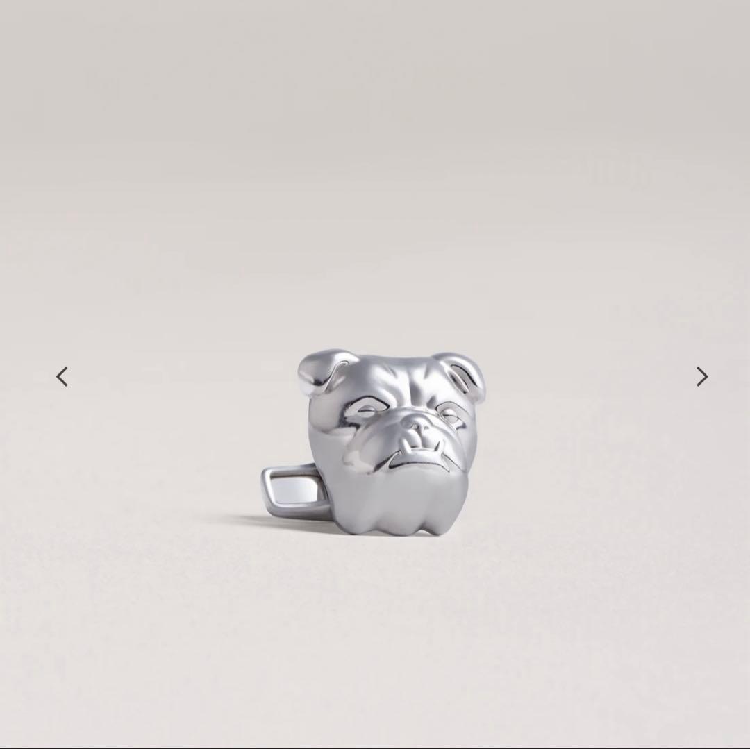未使用品　dunhill ダンヒル　シルバー　ブルドッグカフリンクス