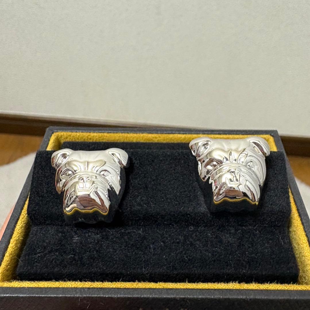 未使用品　dunhill ダンヒル　シルバー　ブルドッグカフリンクス