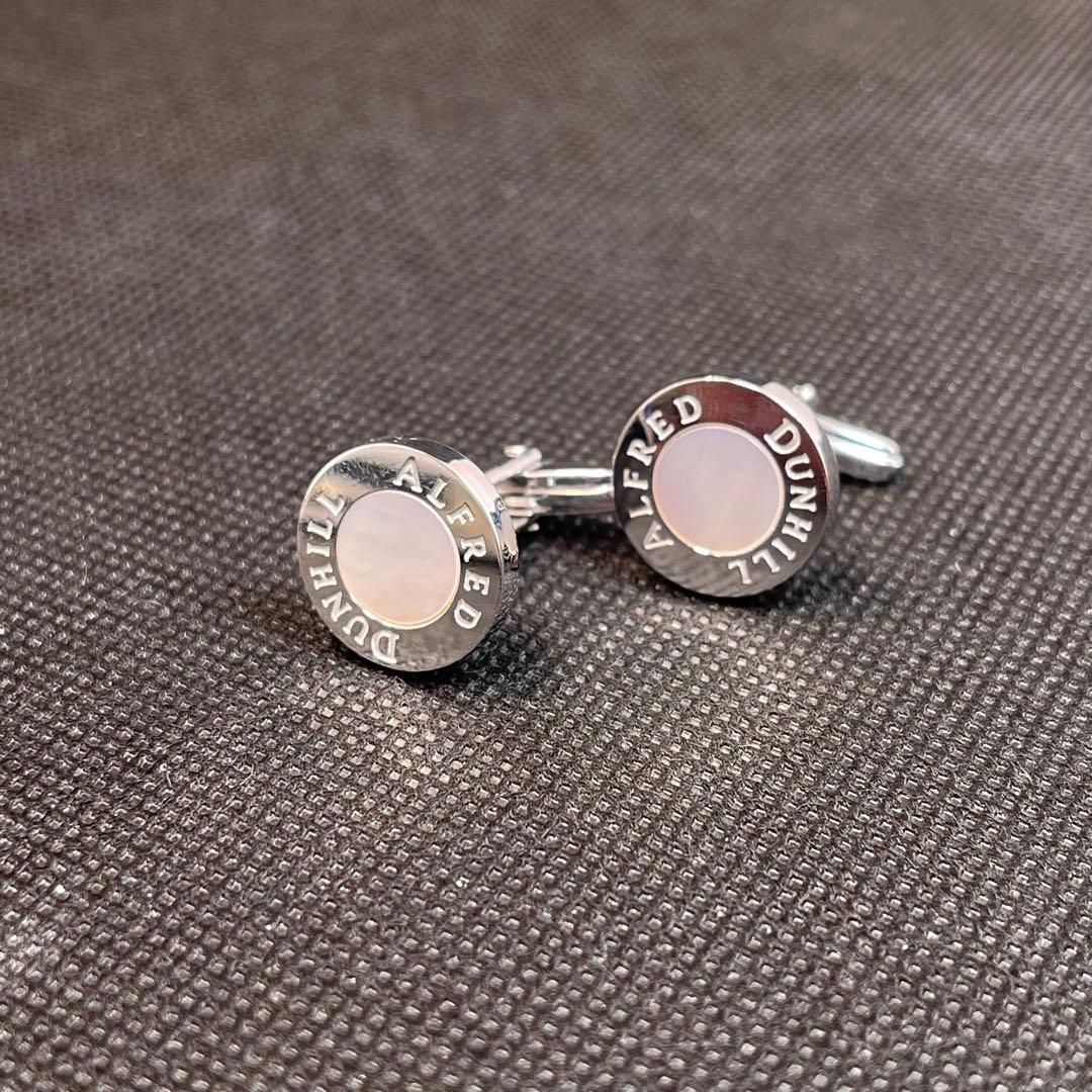 DUNHILL アルフレッド ダンヒル　カフス　シルバー　シェル　#A-139