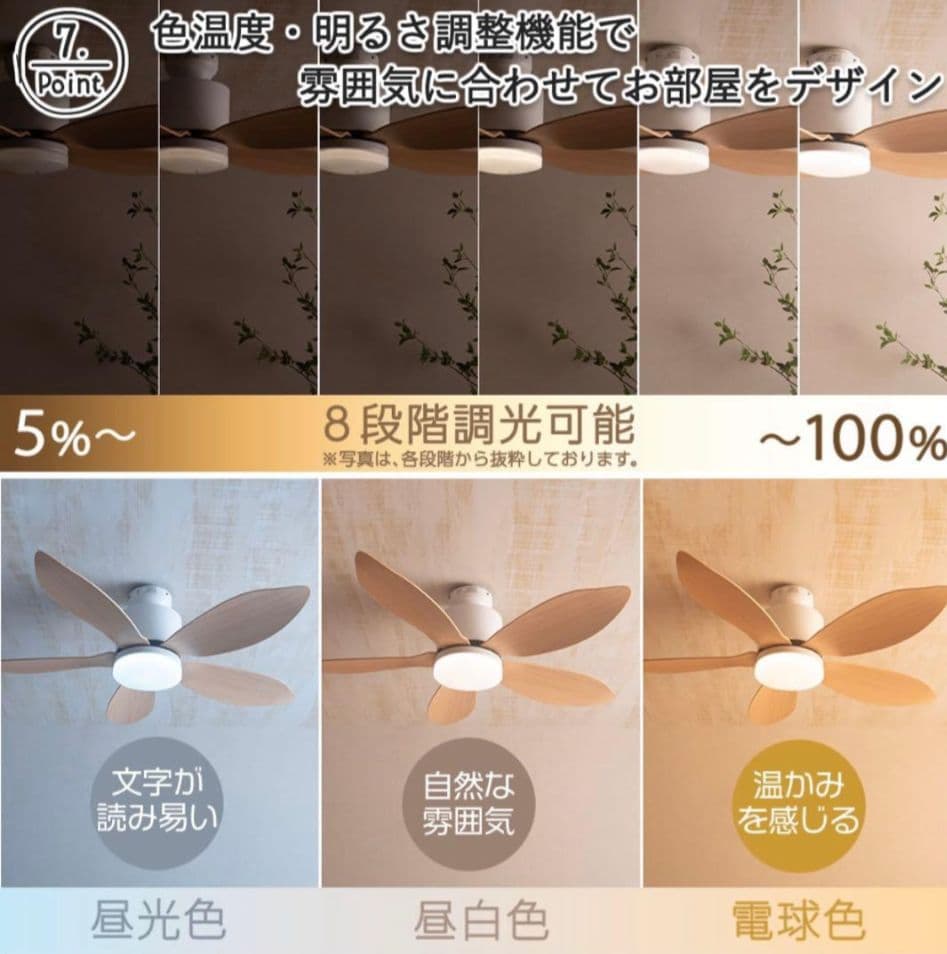 VENTOTAシーリングファンライト(ナチュラルウッド)