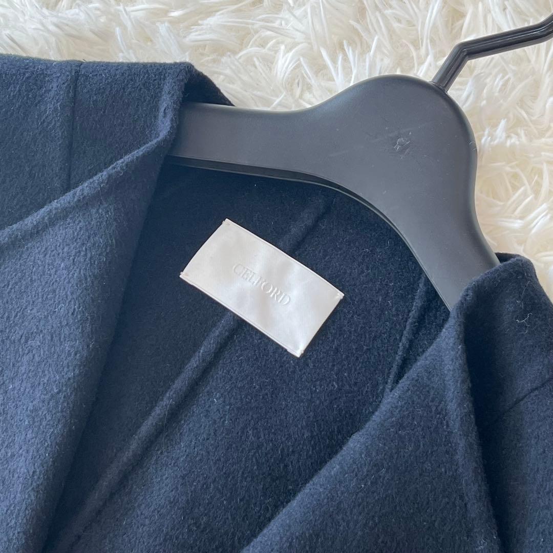 美品✨CELFORD セルフォード ミドル丈リバーコート ベルト付き