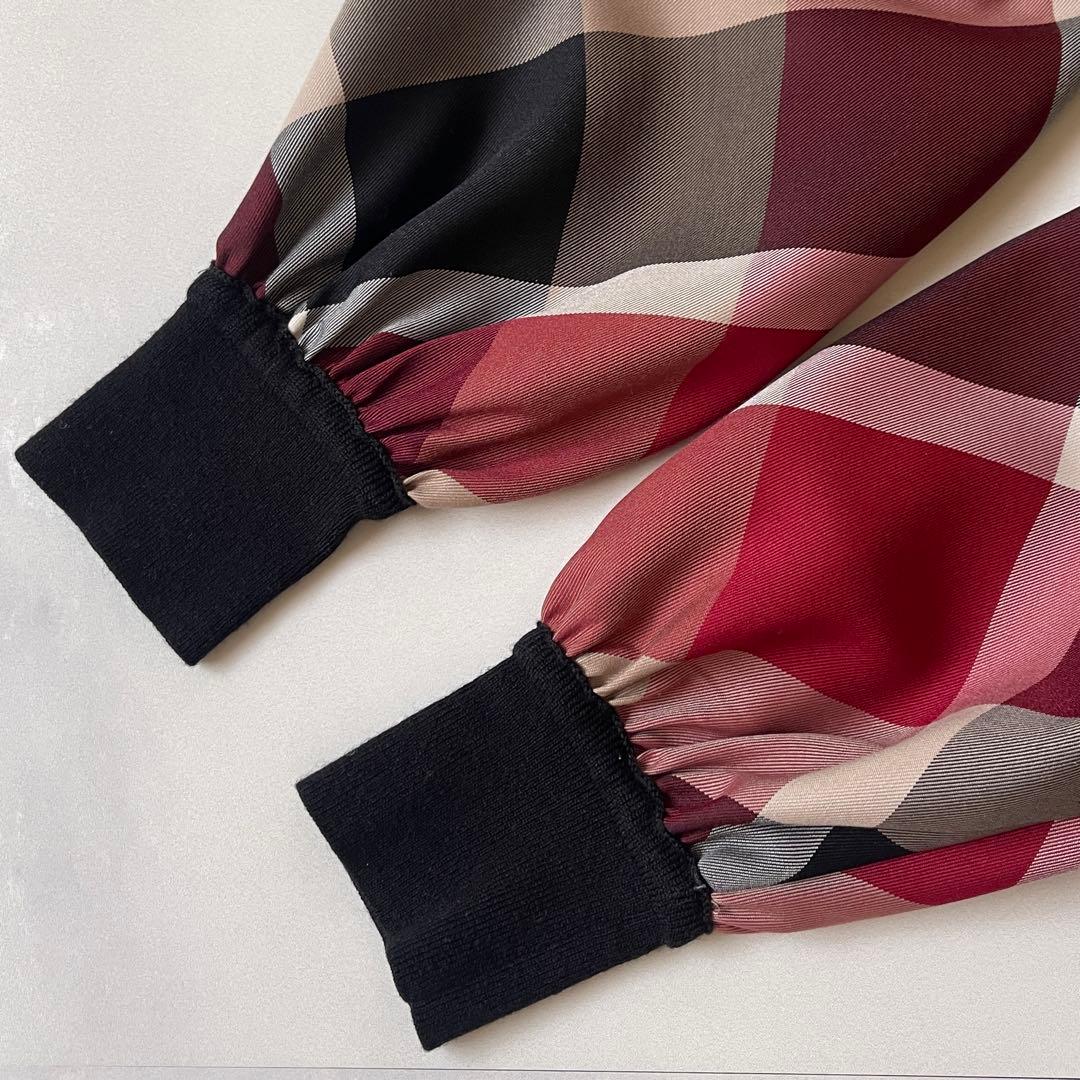 美品 ブルーレーベルクレストブリッジ ウールアクリルブレンドニットドレス 38