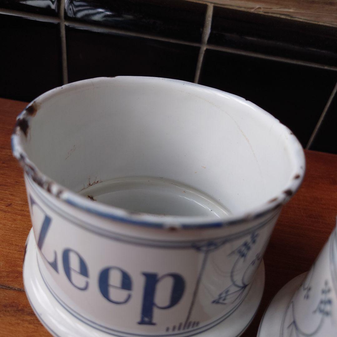 NAVY様 アンティークサボンカップのみ3個 サキソニー柄琺瑯カップ1個