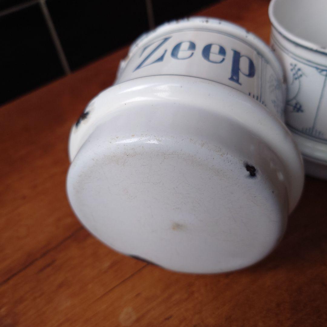 NAVY様 アンティークサボンカップのみ3個 サキソニー柄琺瑯カップ1個