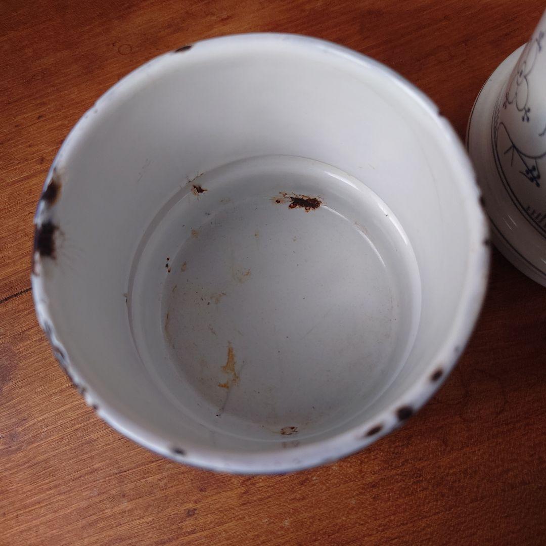 NAVY様 アンティークサボンカップのみ3個 サキソニー柄琺瑯カップ1個