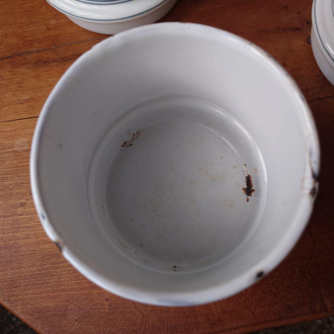 NAVY様 アンティークサボンカップのみ3個 サキソニー柄琺瑯カップ1個