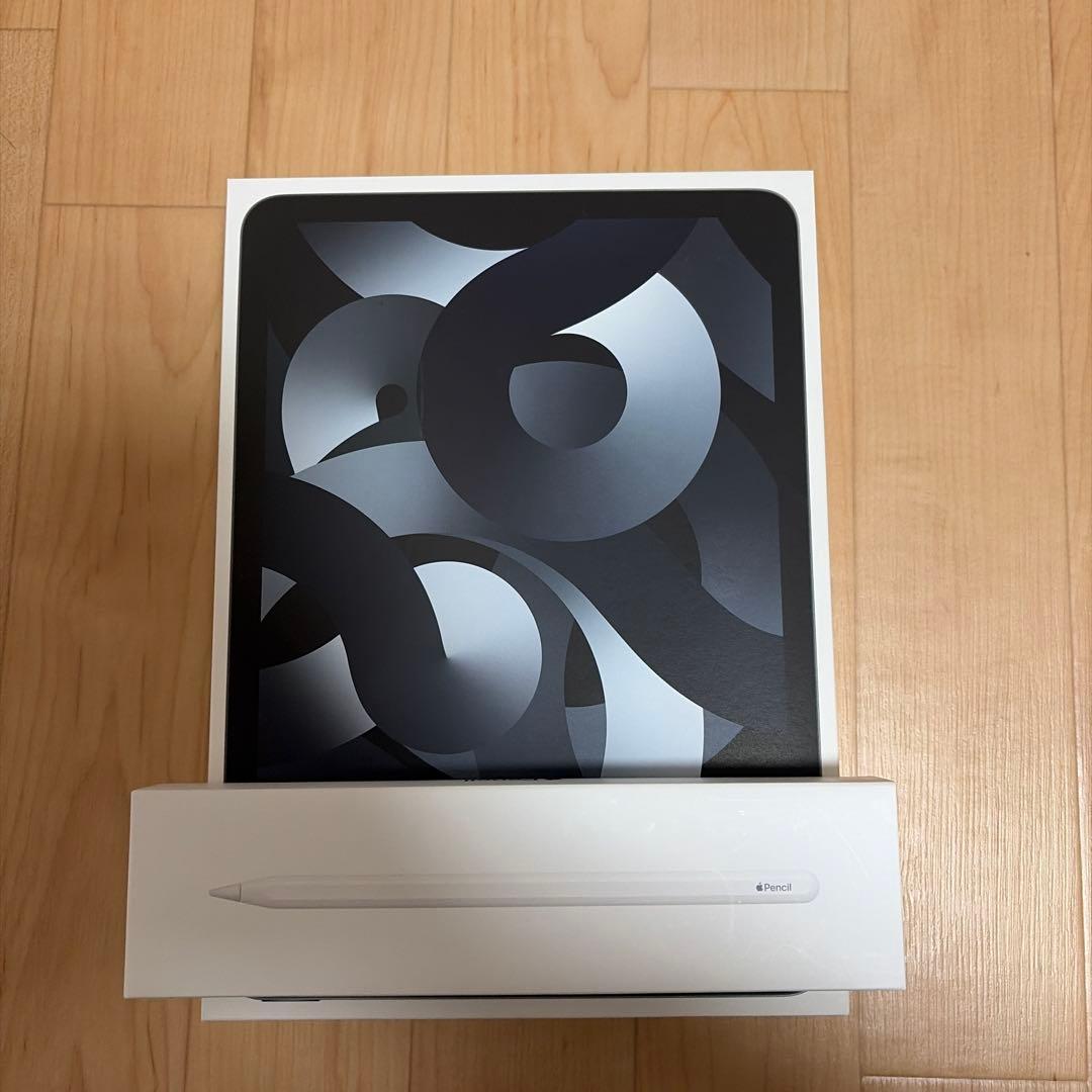 iPadair第五世代Appleペンシル純正　カバーペーパーライクフイルム装置済