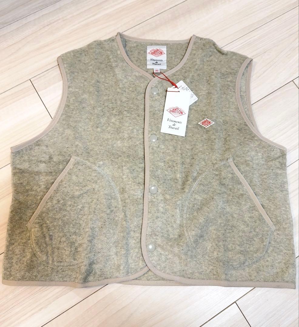 未使用品、DANTON(ダントン)フリース カラーレスベスト レディース36