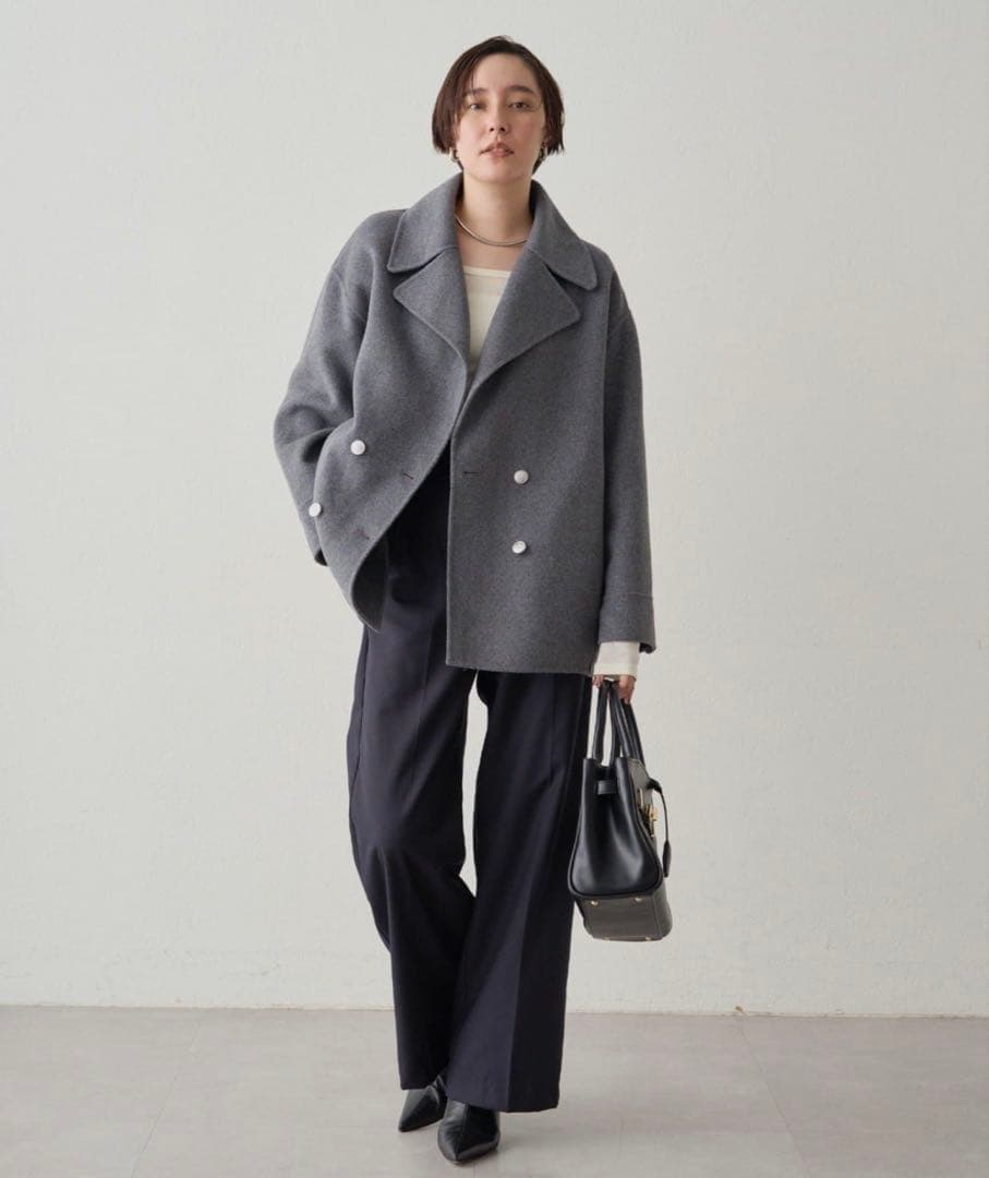 LOUNGEDRESS☆ラウンジドレス☆ミドルリバーコート☆グレー