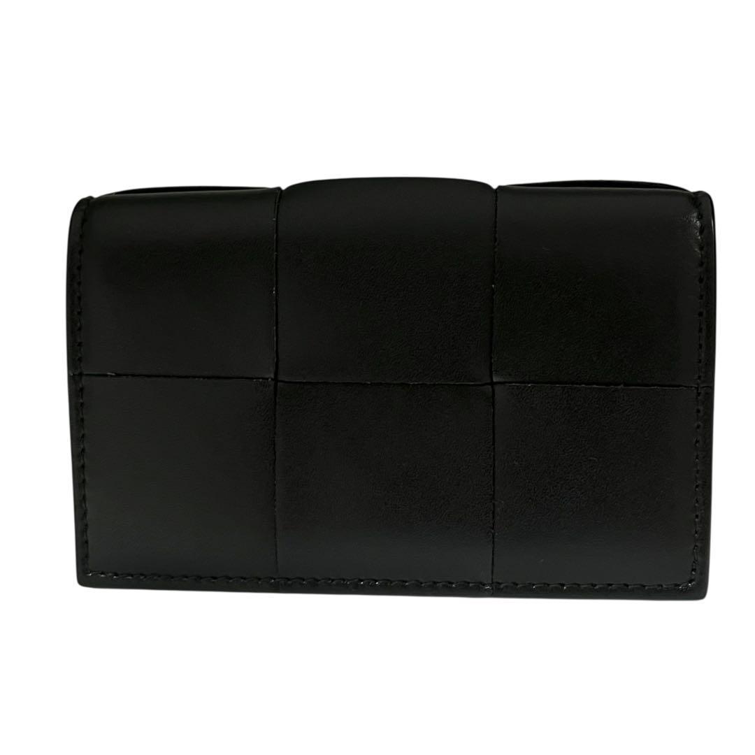 未使用級✨ボッテガヴェネタ 名刺入れ カードケース カセット レザー ブラック