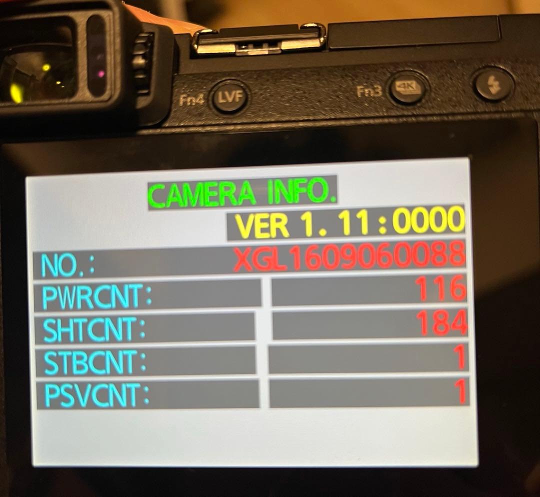 LUMIX DMC-GX7MK2K シャッター回数184回