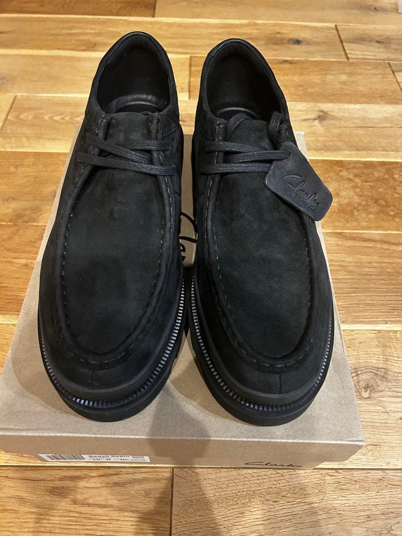 Clarks Badell Seam ブラックヌバック 10 UK