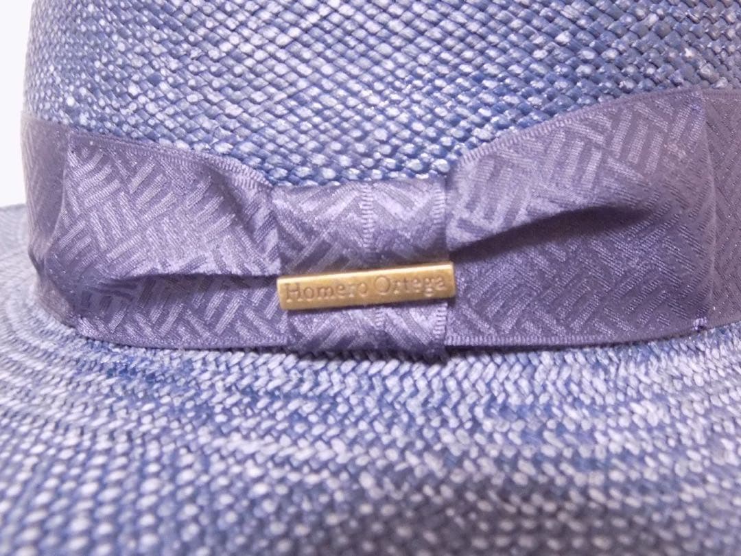 e*6様 オメロオルテガ 高級 パナマハット M ネイビー エクアドル製 時谷堂