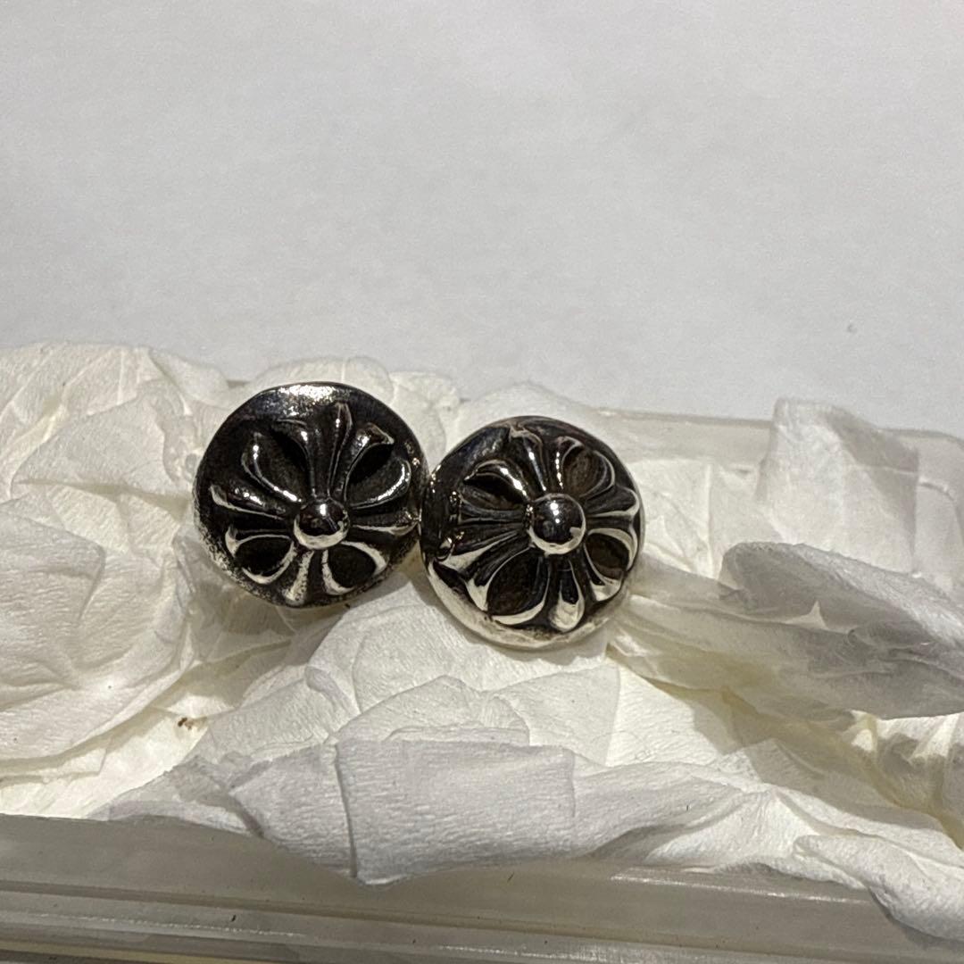 クロムハーツ　クロスボール　スタッドピアス　両耳