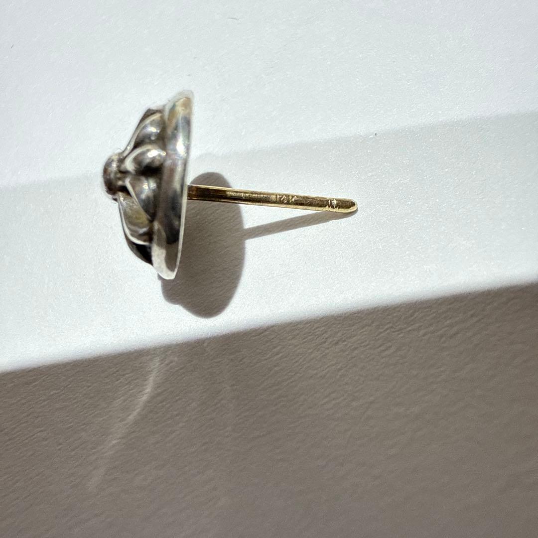 クロムハーツ　クロスボール　スタッドピアス　両耳