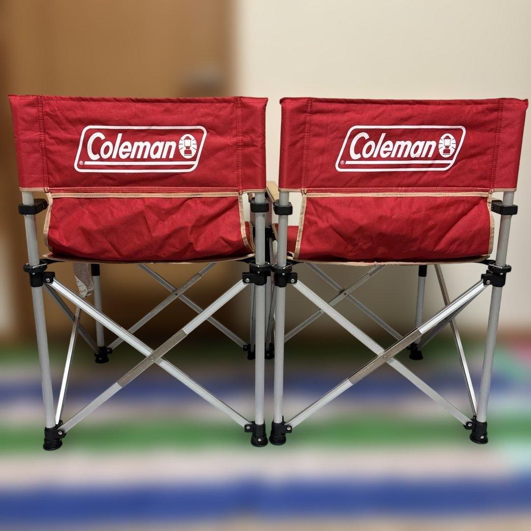 Coleman スリムキャプテンチェア レッド 2脚セット