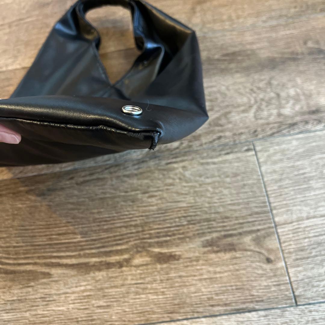 ＭＭ６　マルジェラ　　黒レザーバック　ジャパニーズトートバッグ