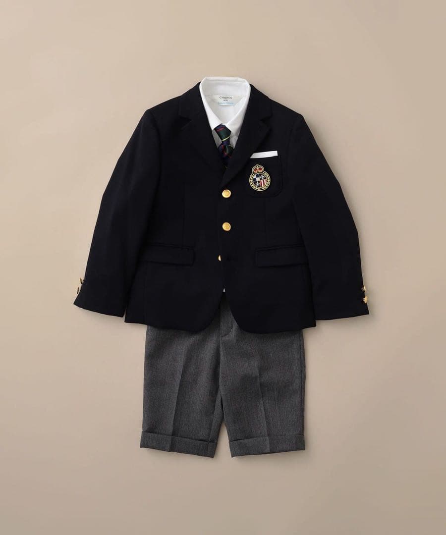 卒園式入学式用CHOPINショパンスーツ(120㎝)と靴下と革靴セット