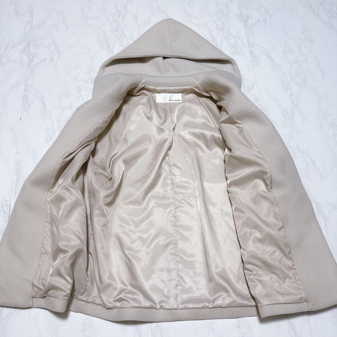 美品 ✨Whim Gazette メリンプフーデッドコートショート丈