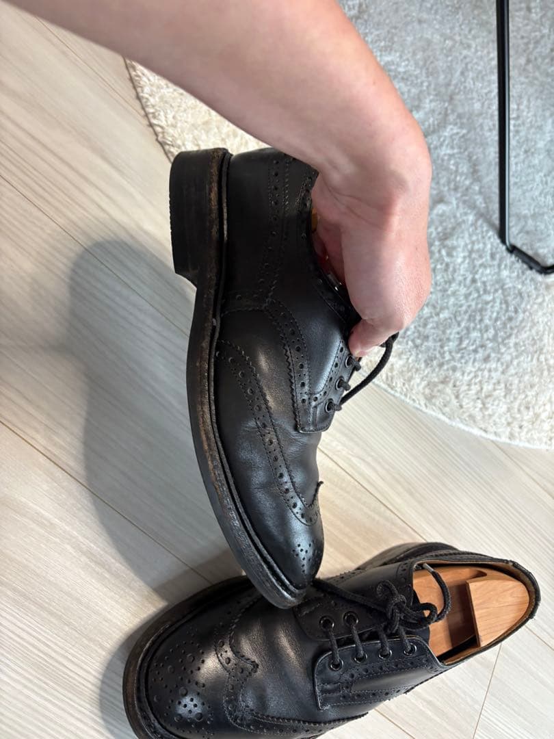 トリッカーズ　バートン　8ハーフ　革靴　rrl