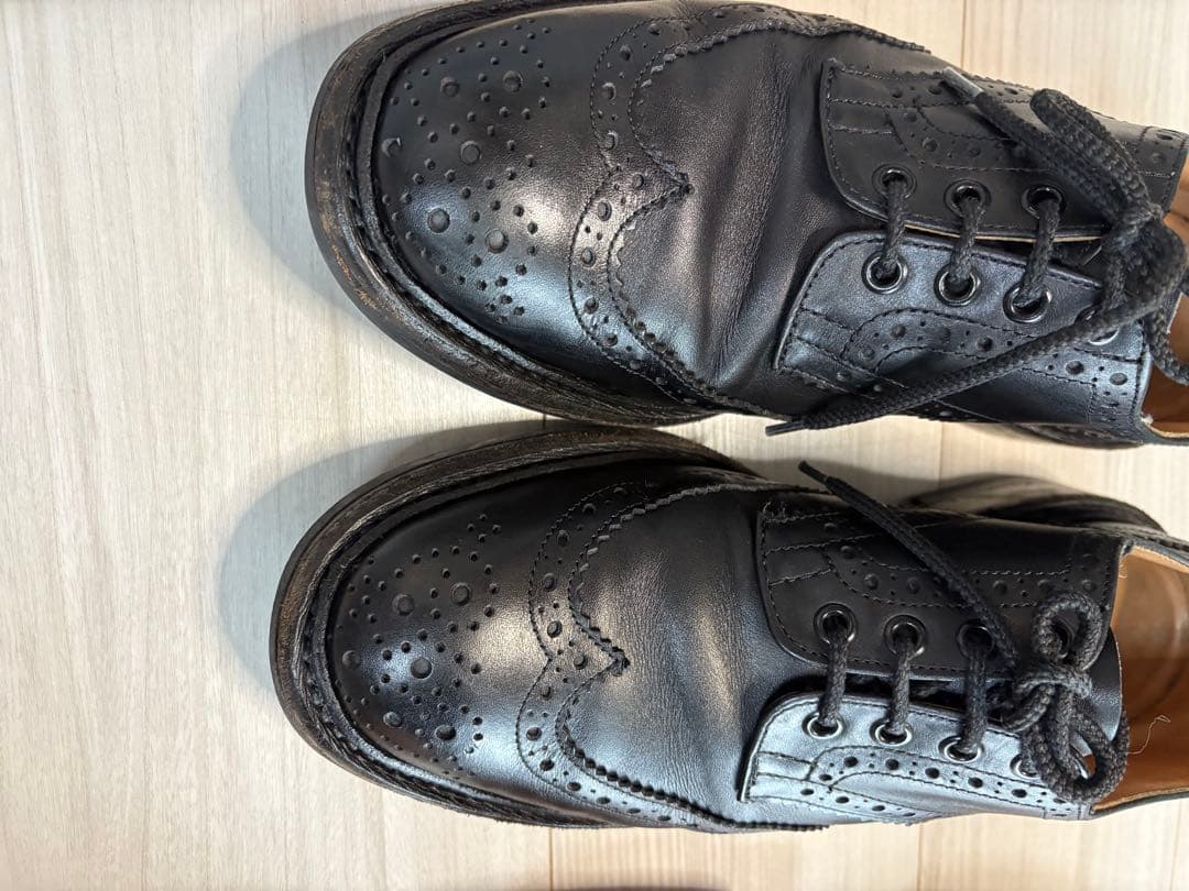 トリッカーズ　バートン　8ハーフ　革靴　rrl