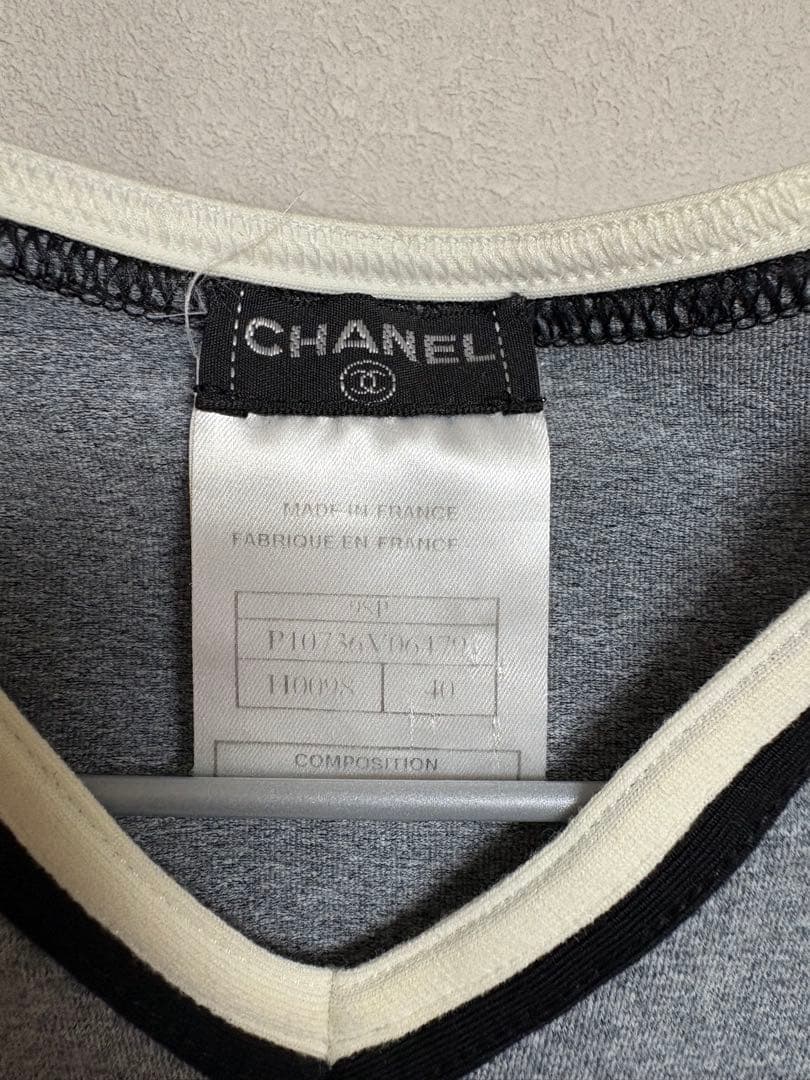 CHANEL ノースリーブミニワンピース 40