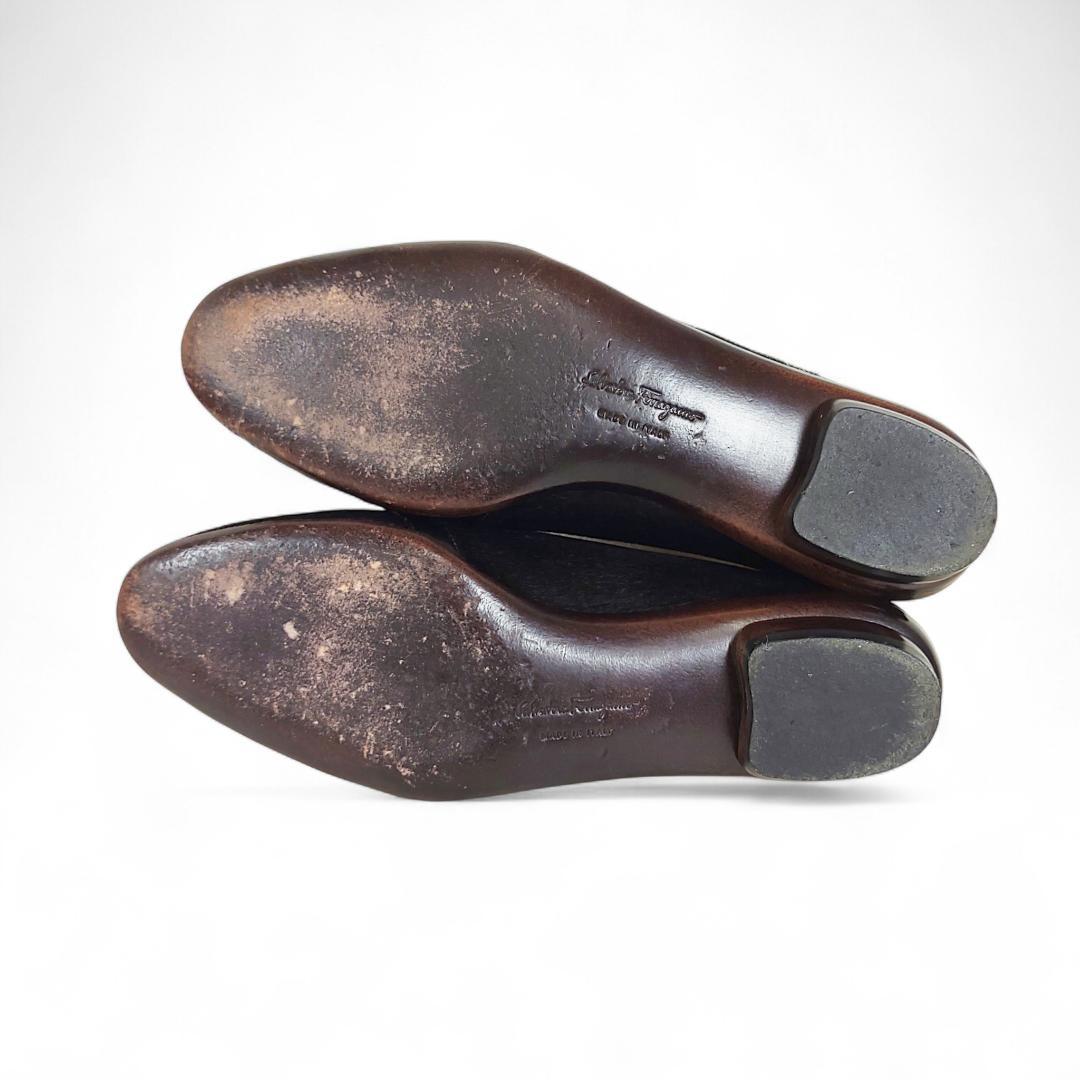 フェラガモ|オードリー|ハラコ|5C|黒|i1709