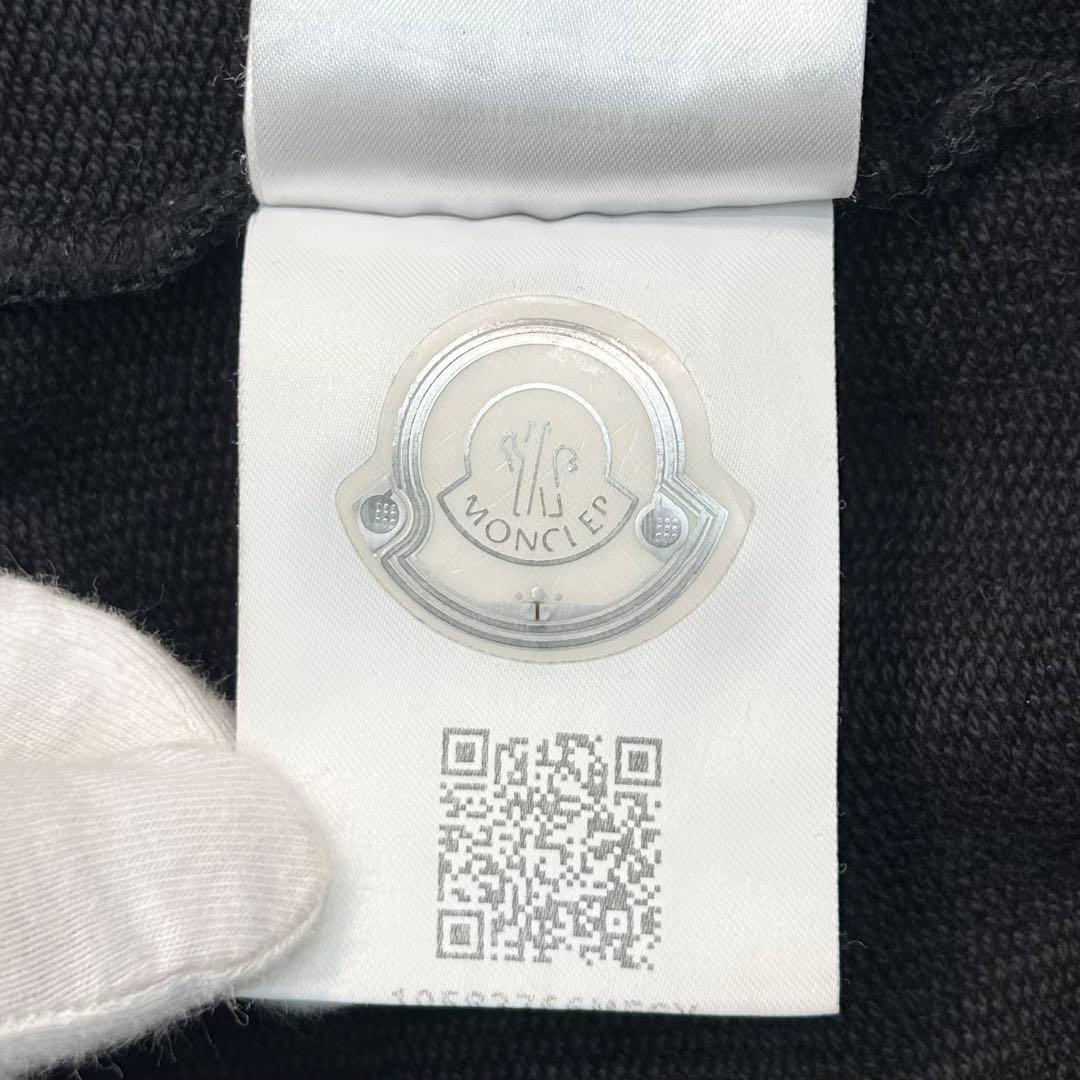 【人気】モンクレール レタリング サイドライン ロゴ トレーナー スウェット 黒