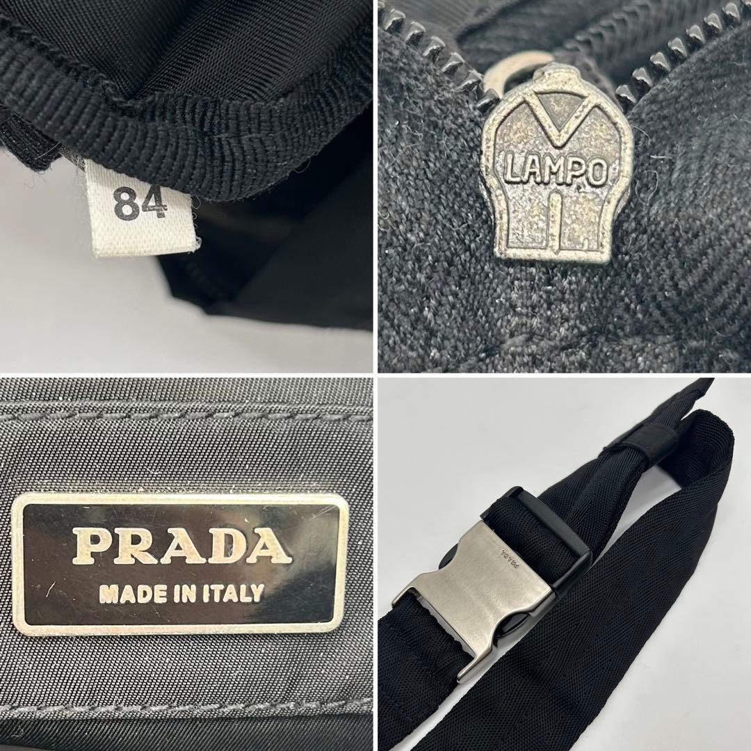 【極美品】プラダ ボディバッグ テスートナイロン 三角ロゴ 黒 V210