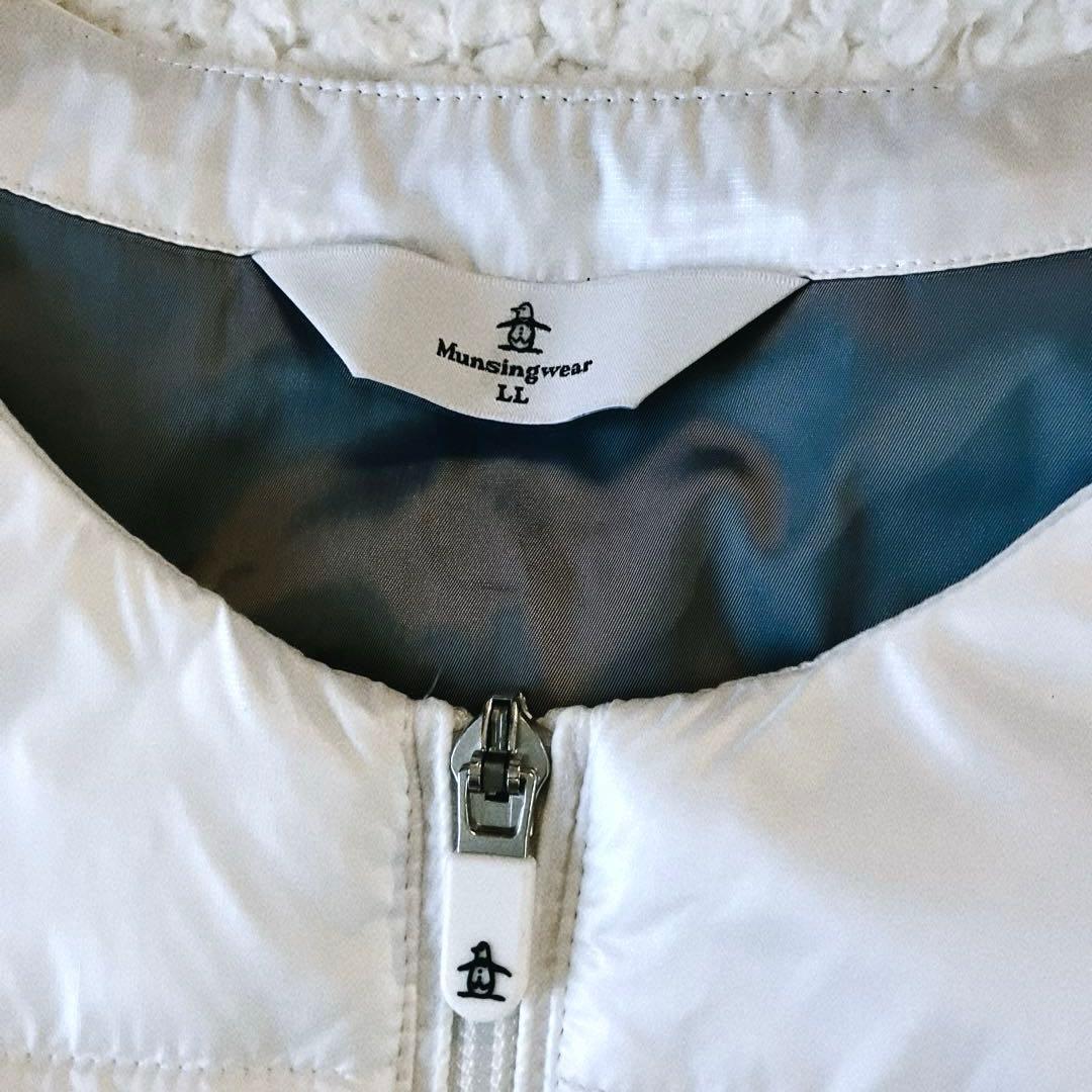 【LLサイズ】Munsingwear 中綿ワンピース　白