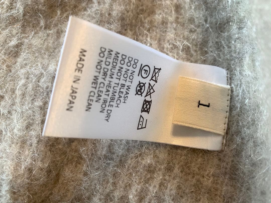 未使用　unfil グレー モヘアカーディガン 長袖